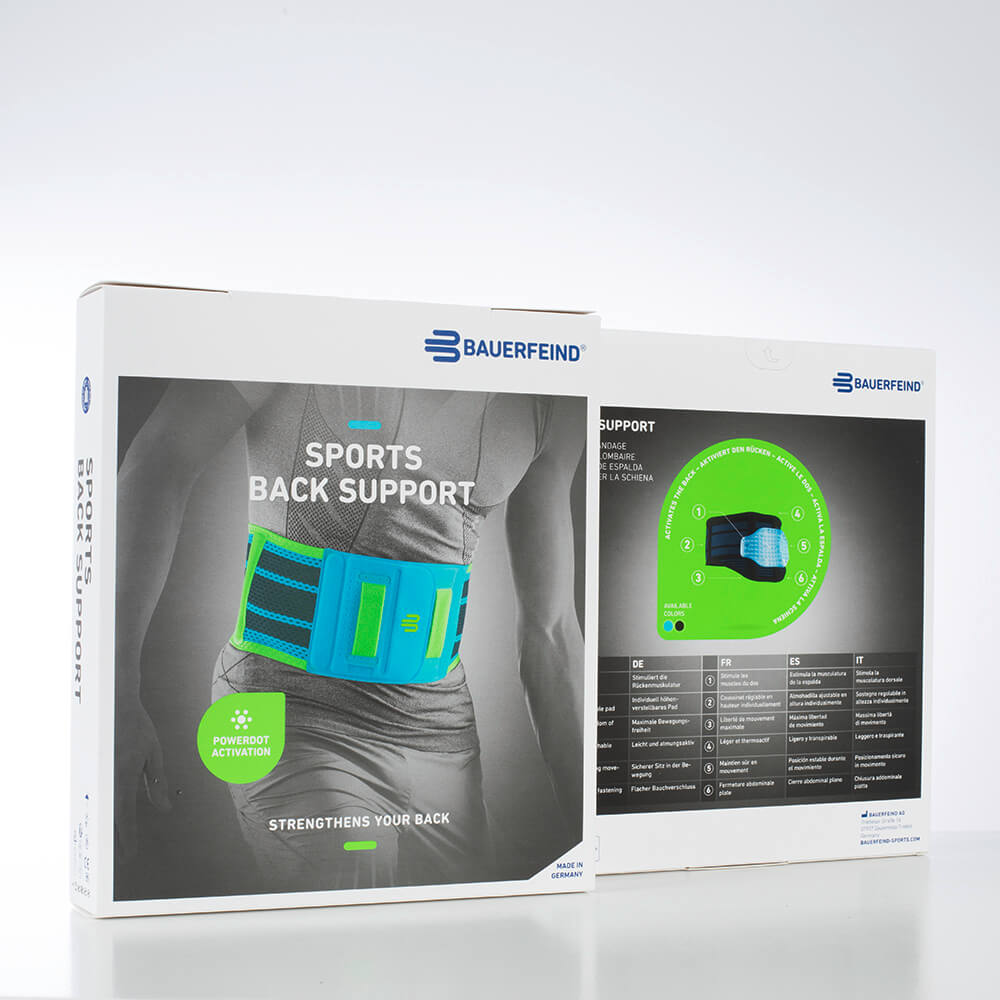 Back Support Verpackung Verpackungsbild der Sports Back Support