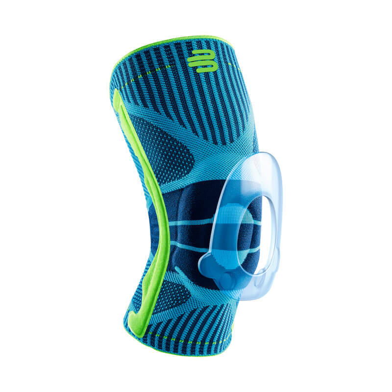 Sports Knee Support mit hervorgehobener Pelotte Kniebandage mit Modell der eingearbeiteten Pelotte in 3D